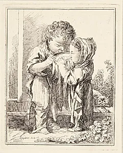 De små mælkedrikkere by Madame de Pompadour