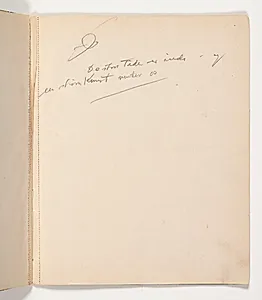 "De store Tider er inde - og en skøn Kunst venter os". Blyantsnotat by J.A. Jerichau (II)