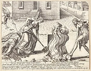 De stridende parters endeligt by Hendrick Goltzius