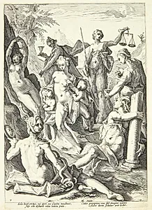 De syv dyder by Jacob Matham
