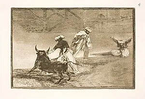 De tirrer en anden i indhegningen by Francisco de Goya