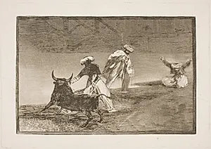 De tirrer en anden i indhegningen by Francisco de Goya