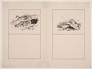 De to heste; Møllehesten by Adolph Kittendorff