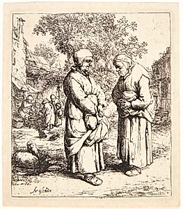 De to sladretanter by Adriaen van Ostade