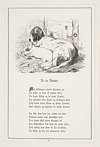 De to Venner. Illustration til H.V. Kaalund, "Fabler for Børn" by H.P. Hansen