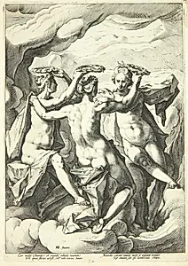 De tre gratier by Jacob Matham
