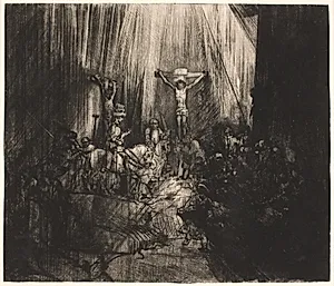 De tre kors by Rembrandt van Rijn