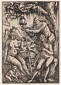 De tre skæbnegudinder Lachesis, Atropos og Klotho by Hans Baldung Grien