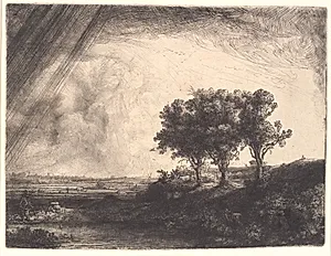 De tre træer by Rembrandt van Rijn