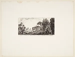 Del af den antikke Via Appia omkring tre mil udenfor Porta San Sebastiano by Giovanni Battista Piranesi