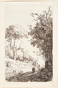 Del af Via Flaminia nær Rom by Bartholomeus Breenbergh