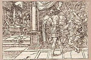 Demetrius lider kvælningsdøden ved forgiftning by Tobias Stimmer