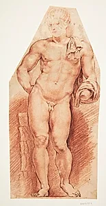 Den antikke skulptur ’Belvedere Antinous’, set forfra by Willem Panneels