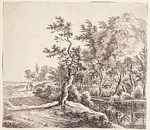 Den bakkede vej by Jan Hackaert