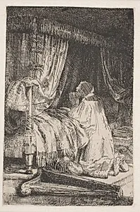 Den bedende David by Rembrandt van Rijn