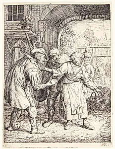 Den bedragne ægtemand by Cornelis Dusart