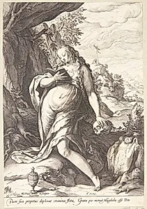 Den bodfærdige Maria Magdalene by Hendrick Goltzius