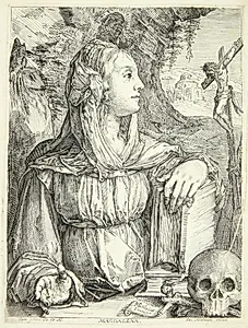 Den bodfærdige Maria Magdalene by Jacob Matham