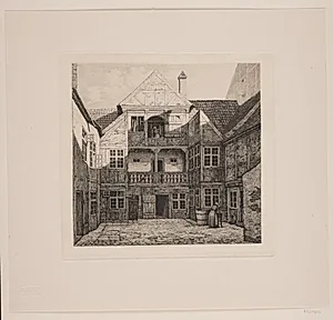Den Collinske Gård i Bredgade by Heinrich Hansen