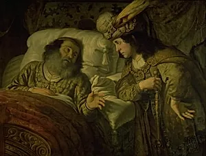 Den døende David formaner Salomon
