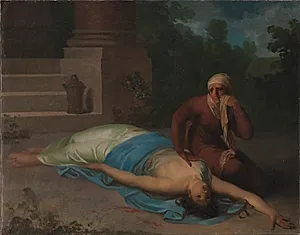 Den døende Messalina og hendes moder by Nicolai Abildgaard