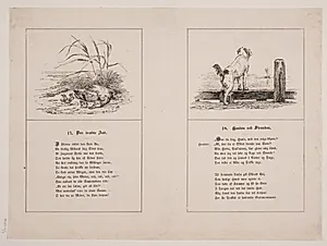 Den dræbte and; Hunden ved stranden by Adolph Kittendorff