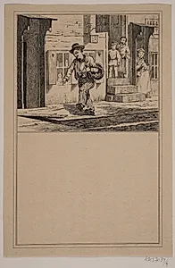 Den drukne. Nr. 3. i Chr. Winther og M. Rørbye, "25 Billeder for små børn" by Adolph Kittendorff