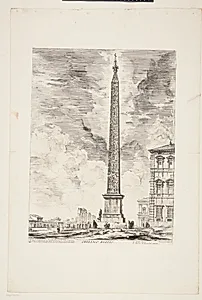 Den egyptiske obelisk foran Lateranet by Giovanni Battista Piranesi