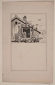 Den fangne og de frie. Prøvetryk til Chr. Winther og M. Rørbye, "25 Billeder for små børn" by Adolph Kittendorff