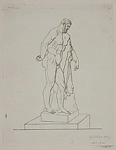 Den farnesiske Herkules by Constantin Hansen