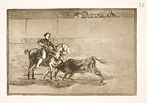 Den fejrede Pajuelera's mandige mod (i arenaen) i Saragossa by Francisco de Goya