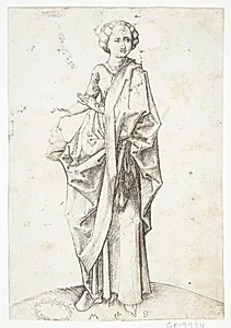 Den fjerde uforstandige jomfru by Martin Schongauer