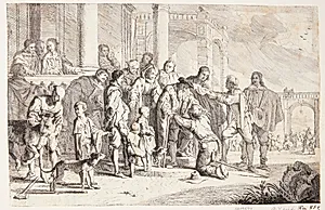 Den fortabte søns hjemkomst by Jan Baptist de Wael