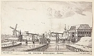 Den gamle Reguliers-port i Amsterdam by Reinier Zeeman