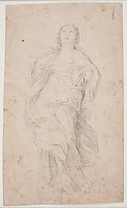 Den hellige Agathe stående by Hendrik Krock