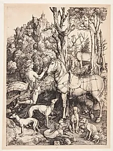 Den hellige Eustachius by Albrecht Dürer