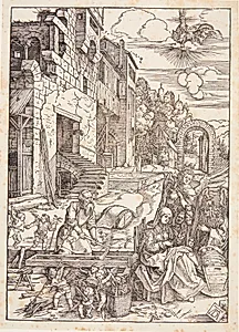 Den hellige familie i Ægypten by Albrecht Dürer