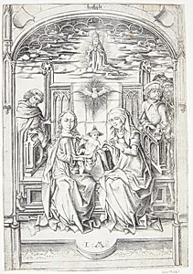 Den hellige familie by Israhel van Meckenem