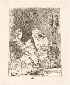 Den hellige familie by Rembrandt van Rijn