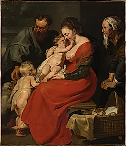 Den hellige Familie by Jan van den Hoecke