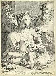 Den hellige familie by Pieter de Jode (I)