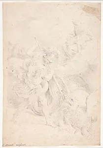 Den hellige Georg kæmper med dragen by Hendrik Krock