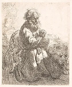 Den hellige Hieronymus, bedende by Rembrandt van Rijn