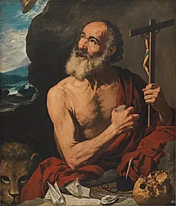 Den Hellige Hieronymus gør bod by Francisco Collantes