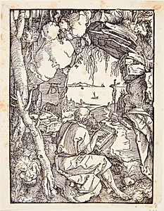Den hellige Hieronymus i grotten by Albrecht Dürer
