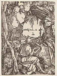 Den hellige Hieronymus i grotten by Albrecht Dürer