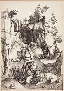 Den hellige Hieronymus i ørkenen by Albrecht Dürer