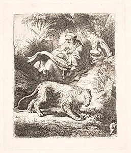 Den hellige Hieronymus, læsende by Rembrandt van Rijn