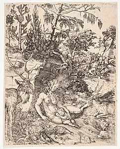 Den hellige Johannes Chrysostemos' bod by Lucas Cranach (I)