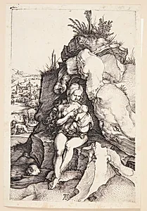 Den hellige Johannes Chrysostomos' bodsøvelse by Albrecht Dürer